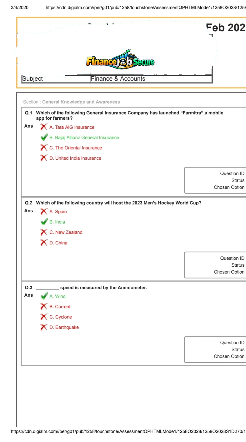 Coal India finance response sheet, page 1